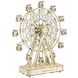 Rolife Modelos Mecnicos Kits Ferris Wheel con msica Puzzle de Madera 3D para nios y Adultos