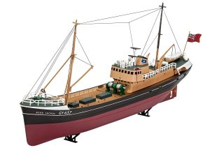 Revell- North Sea Fishing Trawler, Kit Modello, Escala 1:142 (5204) (05204),, 37,3 cm de Largo