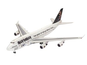 Revell Maqueta de avión 1: 144 – Boeing 747 – 400 Iron Maiden en Escala 1: 144, Niveles 4, réplica exacta con Muchos Detalles, Civil Avión, Pasajeros Avión, 04950