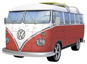 Ravensburger- VW Bus T1 Campervan Puzzle, Color Blanco/Rojo (Ravesnburger 12516)