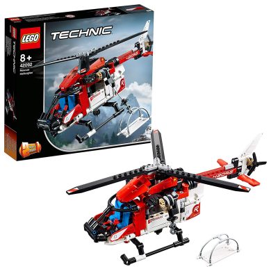 LEGO Technic - HelicÃ³ptero de Rescate, maqueta de juguete detallada para construir y crear aventuras en el aire (42092)