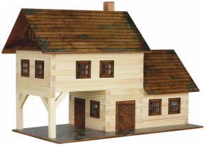 maqueta de casa de madera