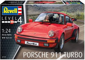 Revell Maqueta Porsche 911 Turbo, Kit Modelo, Escala 1:24 (07179), Color Rojo, 18,0 cm de Largo