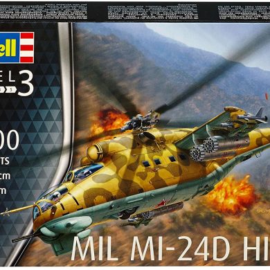 Revell- Mil Mi-24D Hind Maqueta Helicóptero,10+ Años, Multicolor, 19,4 cm de Largo (04951)