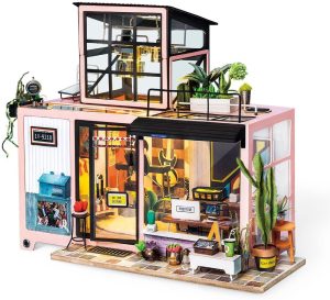 Robotime Accesorios de Muebles de casa de muñecas Loft de Madera - Kit de Bricolaje Miniatura Adultos - Regalo de cumpleaños de Navidad Chicas (Studio Room)