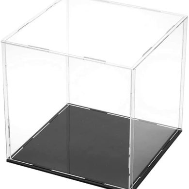 GROOMY Modelo Display Box, Caja de exhibición de acrílico Transparente Modelo a Prueba de Polvo Toy Showcase Figuras de acción Show Box-4