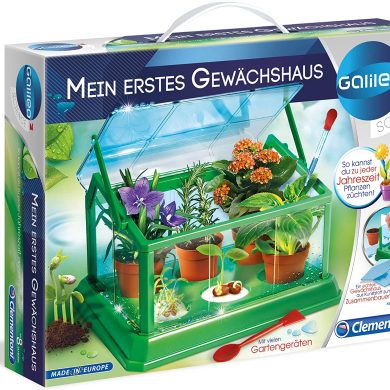 Clementoni 69490 Galileo Science – Mi primer invernadero, jardinera y semillas, para jardineros y botánicos iniciales, juguete para niños a partir de 8 años