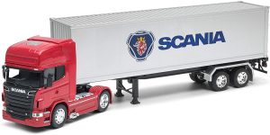Welly Scania V8 R730 - CamiÃ³n Coleccionable de Juguete (Escala 1/32Âº), Color Rojo