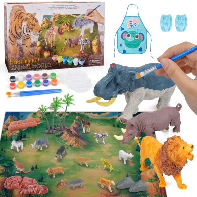 Conjunto De Artes y Manualidades Figuras De Animales Juguetes Kit De Pintura para Niños Niños Niñas Cumpleaños