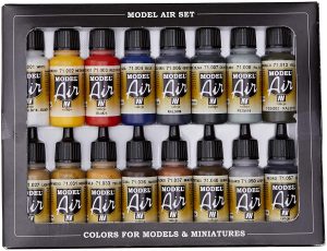 Vallejo Model Air Set - Set de pintura acrílica (16 unidades), multicolor