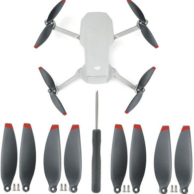 Linghuang Repuesto de HÃ©lices para DJI Mavic Mini 2 Propellers LiberaciÃ³n RÃ¡pida Plegable de Bajo Ruido con Hoja de Ala Repuestos para HÃ©lices Accesorios para Drones (8 PCS Negro + Rojo)
