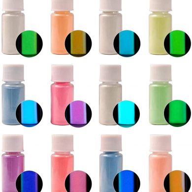 DEWEL Pigmento Fluorescente,Polvo Fluorescente de 20 g para Resina Epoxi/Pintura/Pintauñas