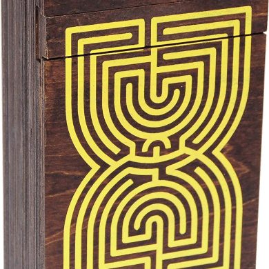 Logica Juegos Art. Cofre Laberinto - Rompecabezas de Madera - Caja Secreta - Dificultad 5/6 Increíble - Colección Leonardo da Vinci